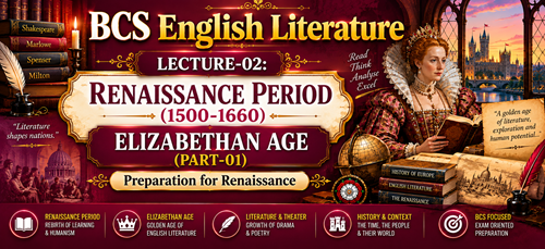 Chapter-02: Renaissance Period(Part-1)-Preparation for Renaissance, Elizabethan Age