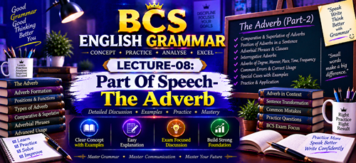 Chapter-08: Part Of Speech-The Adverb
